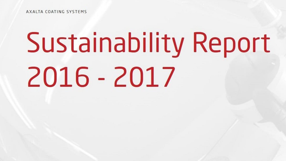 Axalta Publishes Sustainability Report 2016-2017